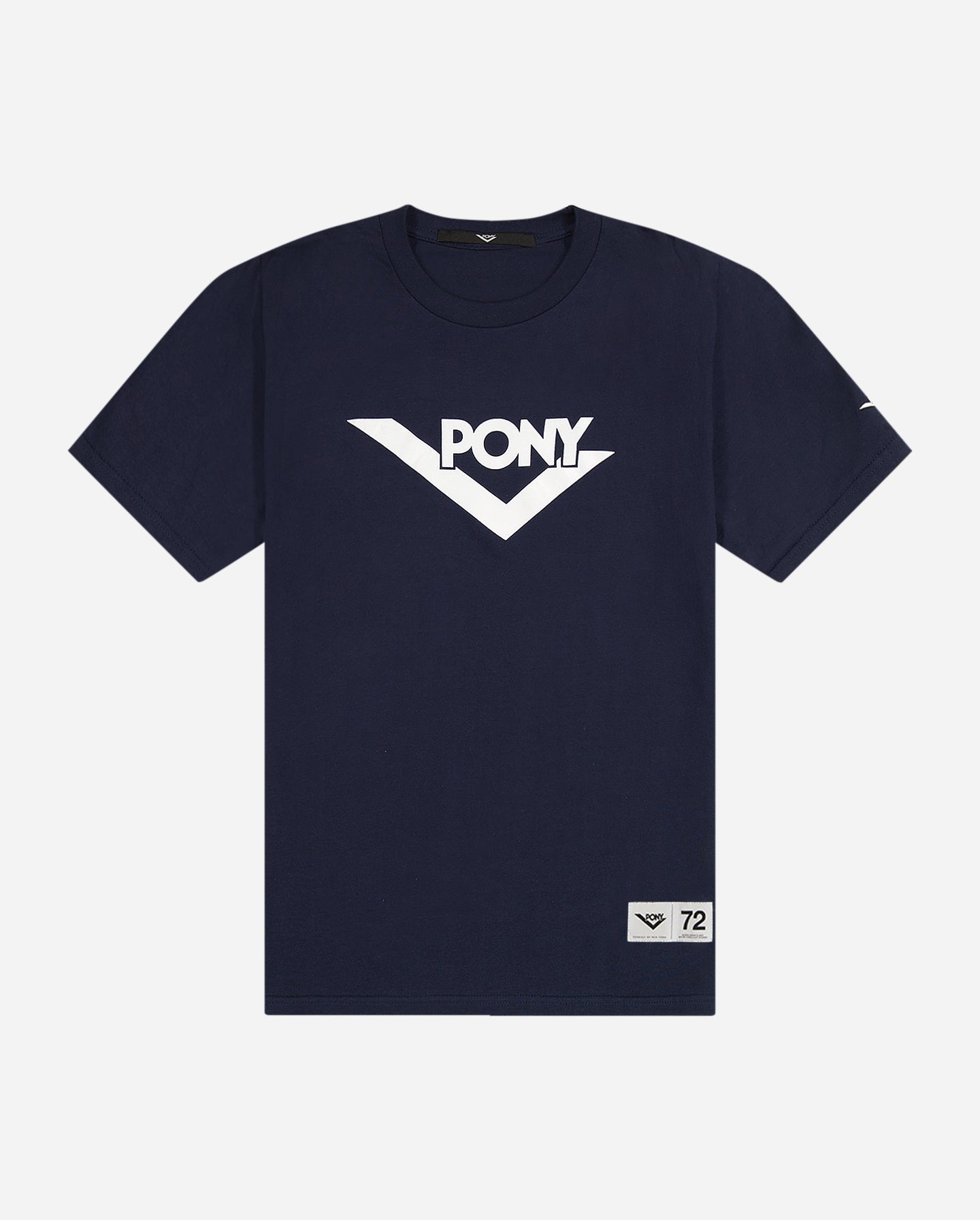 CLASSICS CONTRAST LOCKUP TEE IN NAVY/WHITE - FRONT VIEW