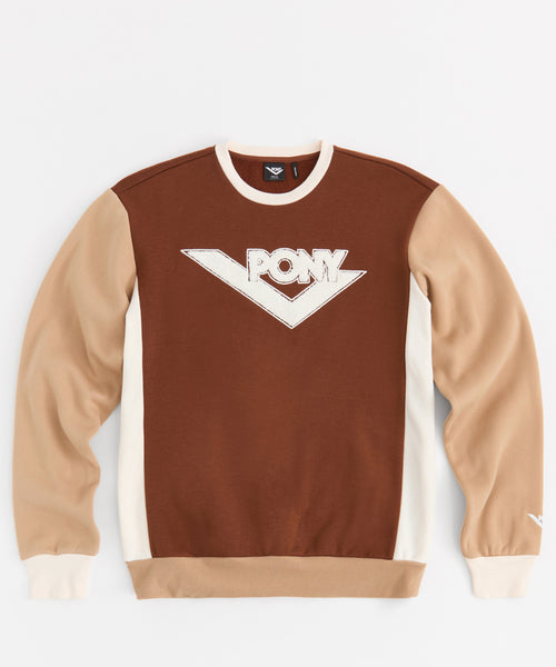 CHEVRON FLEECE CREWNECK – PONY