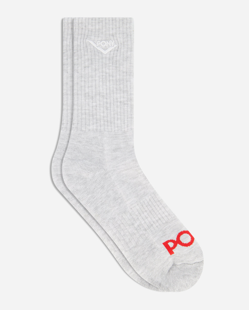 PONY GREY LOCK-UP EMBROIDERED SOCK