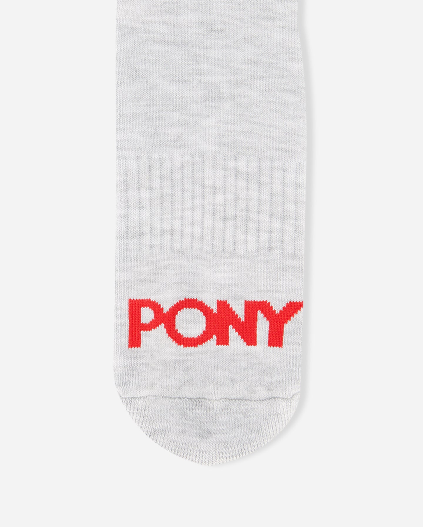 PONY GREY LOCK-UP EMBROIDERED SOCK