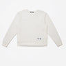 A white PONY embroidered sweatshirt with Embroidered PONY word mark logo and PONY locker label with PONY Chevron and "72" sewn in bottom righthand corner.